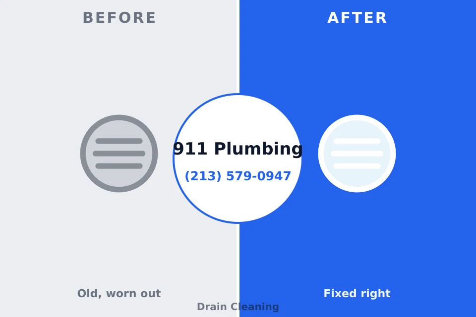 Before and after: plumbing repair Girard, IL